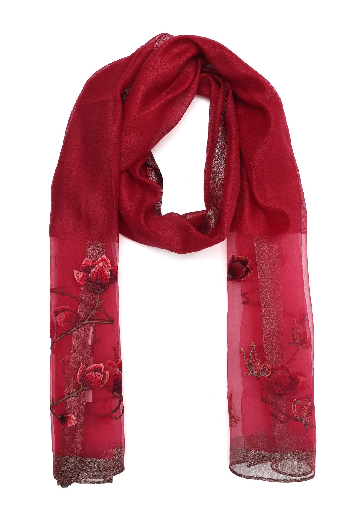DELUXE EMBROIDERED STOLE-MAROON