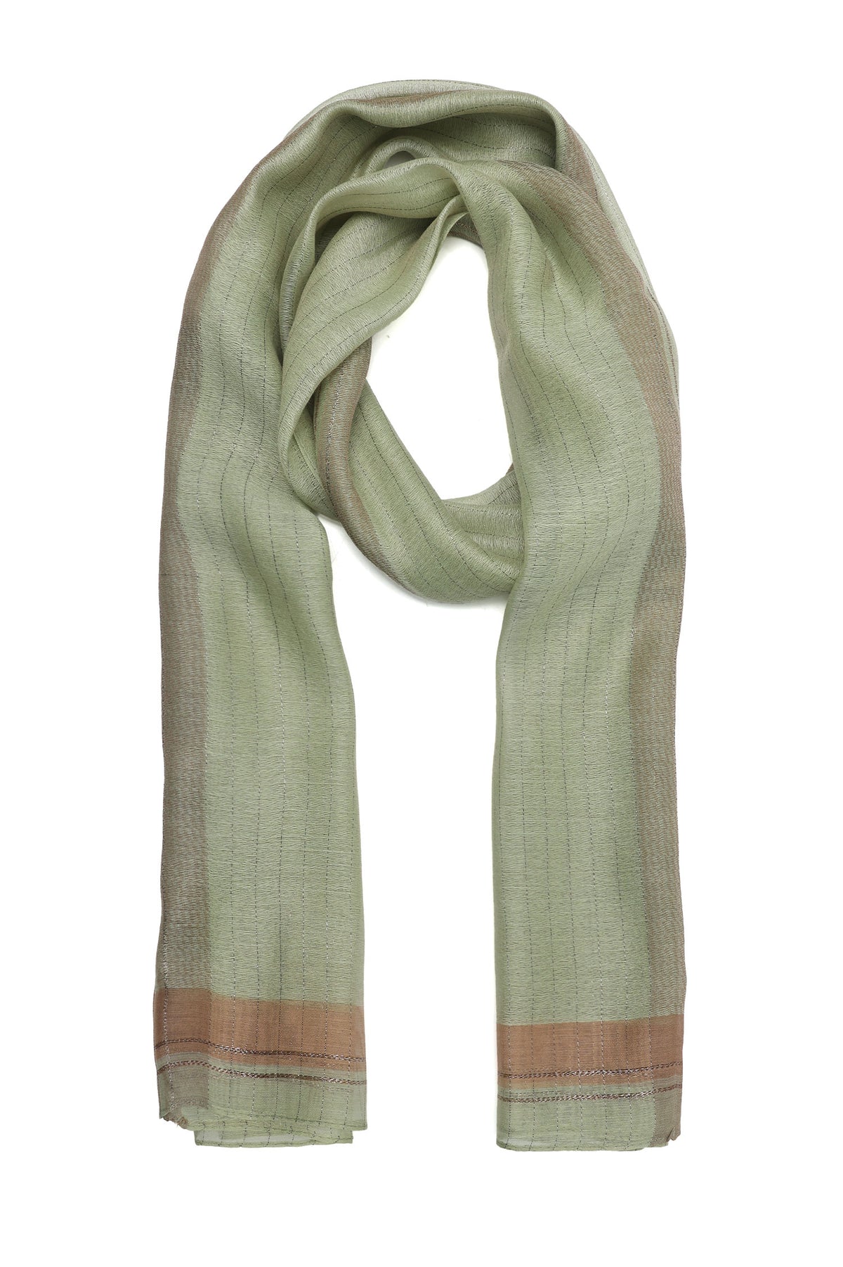 CASUAL FINE LINE SCARF-OLIVE