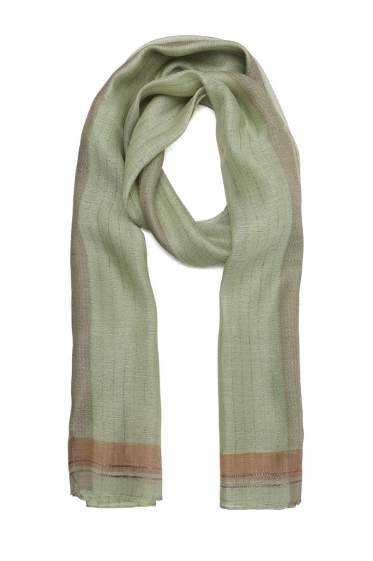 CASUAL FINE LINE SCARF-OLIVE