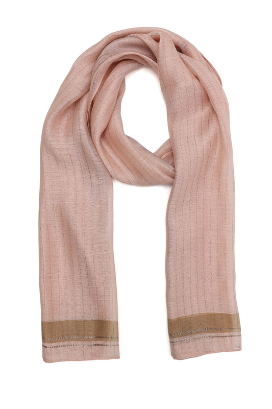 CASUAL FINE LINE SCARF-TAUPE