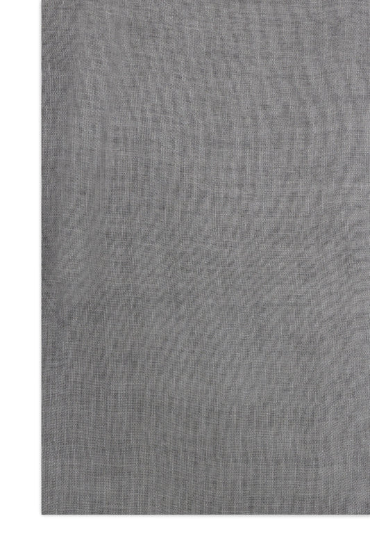 CASUAL LINEN TRIM SCARF-GREY