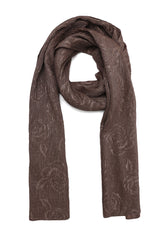 CRUSHED FABRIC SOFT WRAP-DK/BROWN