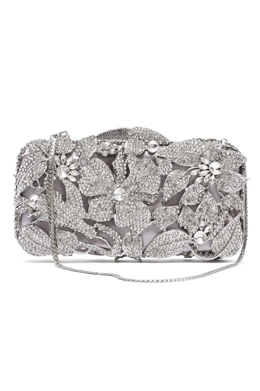 BLOOMING CLUTCH-SILVER