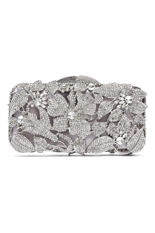 BLOOMING CLUTCH-SILVER