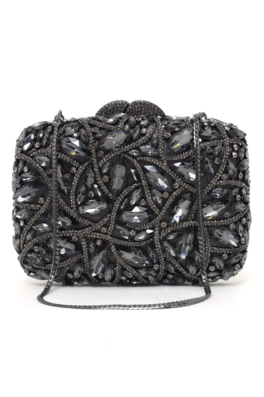 ORNATE CLUTCH-BLACK-GREY