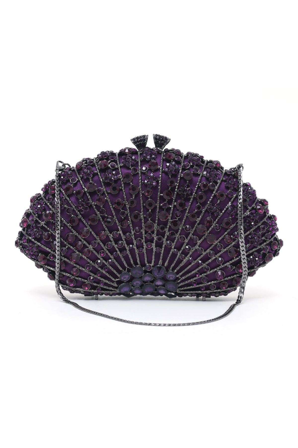 CRYSTAL CLUTCH-PURPLE