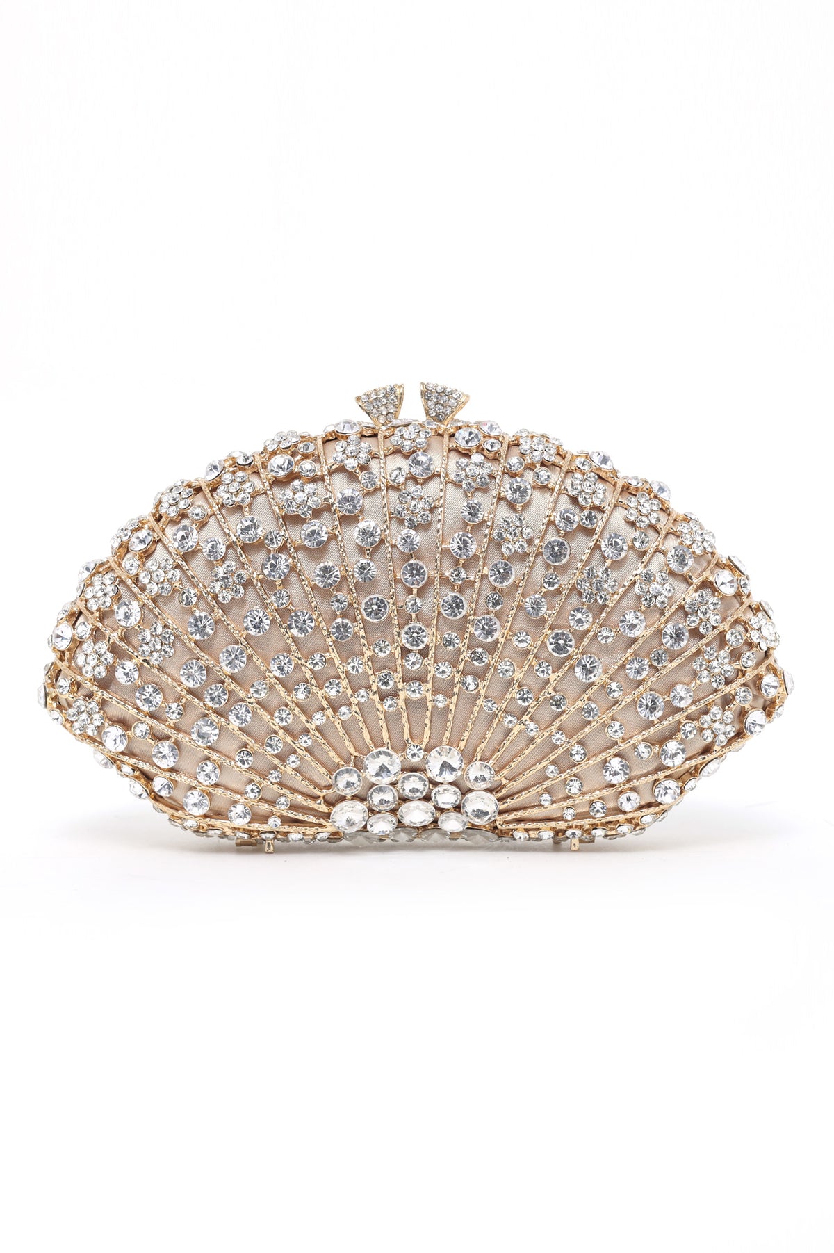 CRYSTAL CLUTCH-SIL-GLD