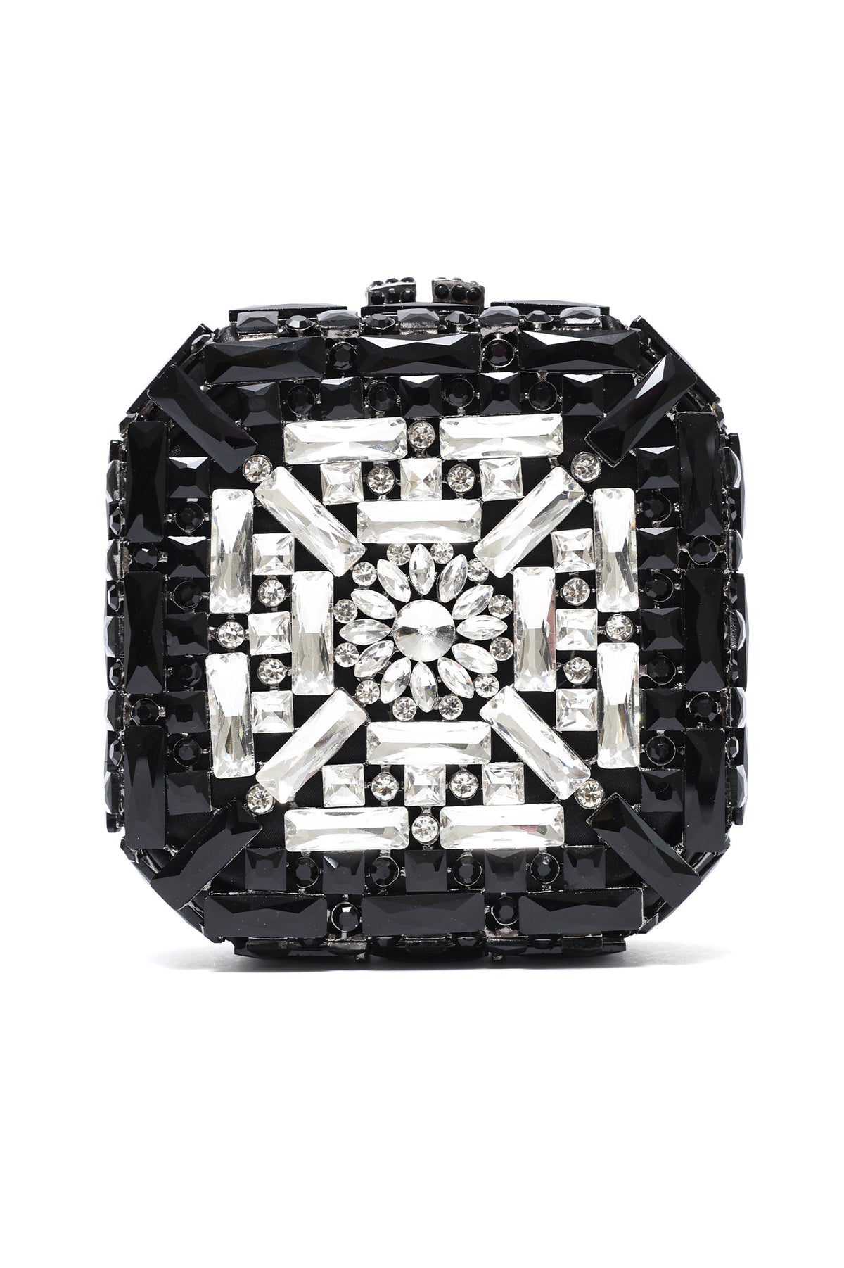PRISM TILE CLUTCH-SILV/BLK