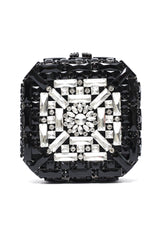 PRISM TILE CLUTCH-SILV/BLK