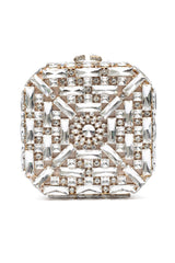 PRISM TILE CLUTCH-SILV/GOLD