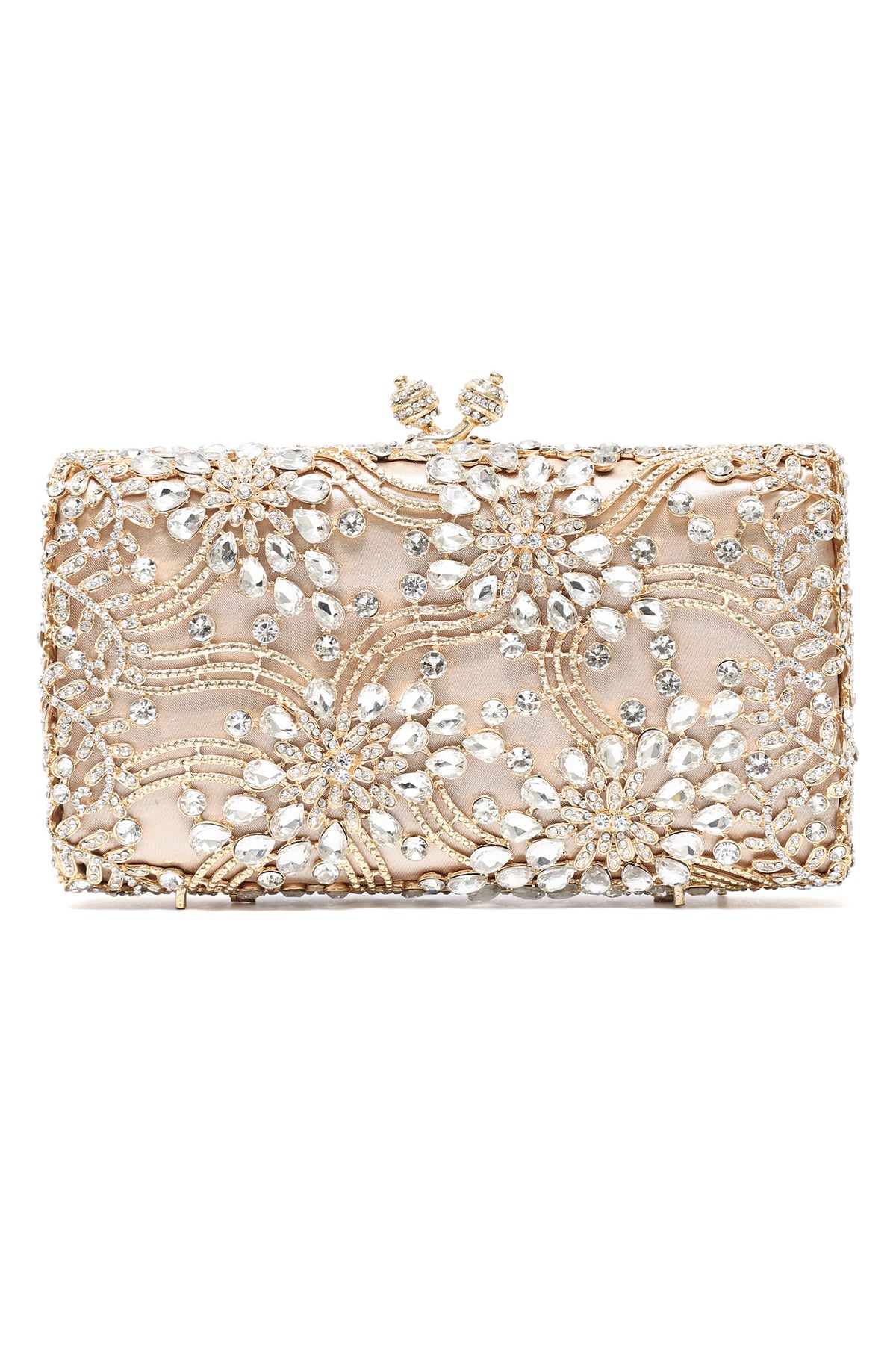 FLORAL FILIGREE CLUTCH-SILV/GOLD