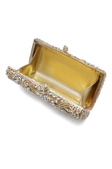 FLORAL FILIGREE CLUTCH-SILV/GOLD