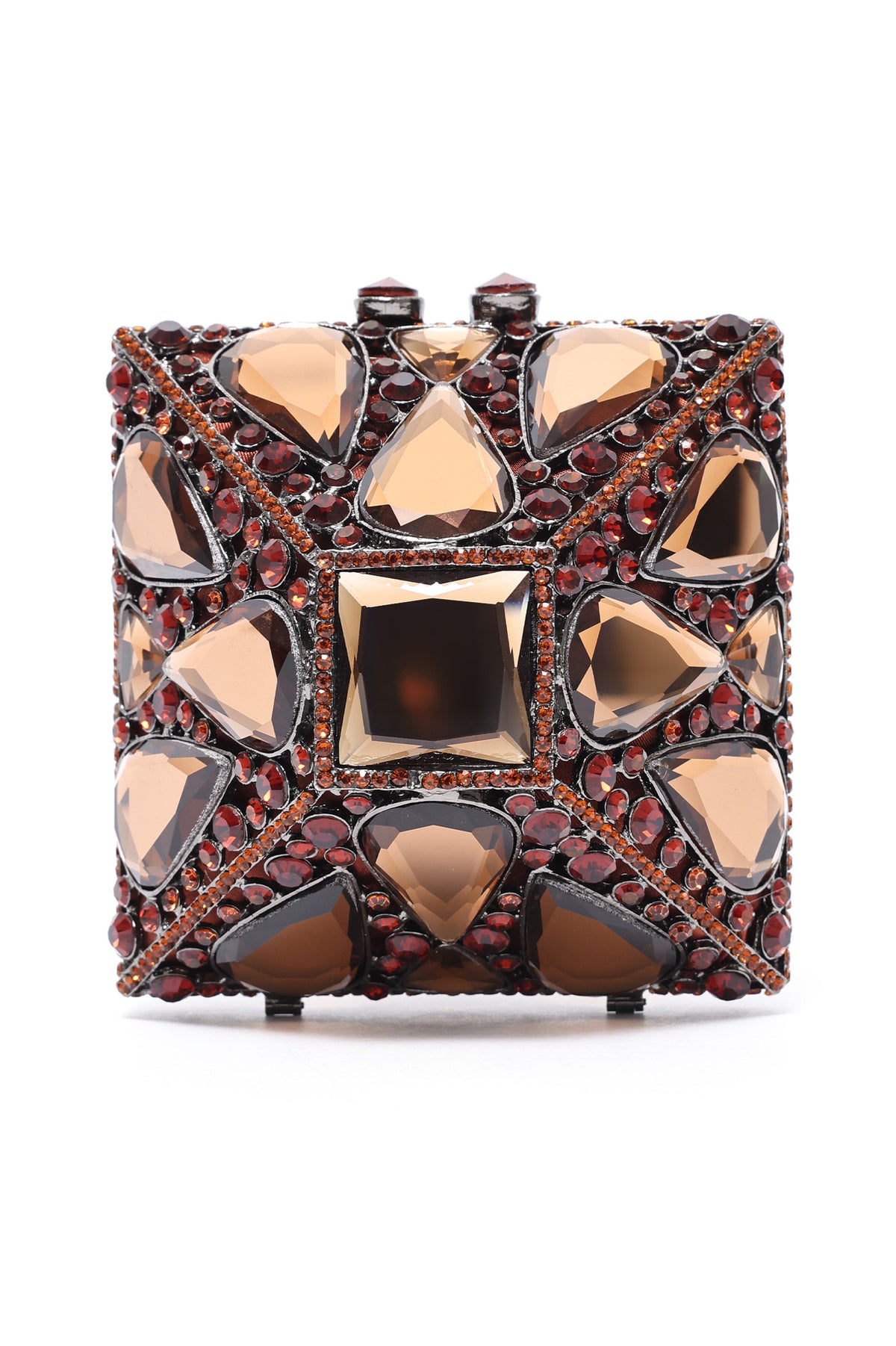 PRISMATIC VAULT CLUTCH-BRONZE