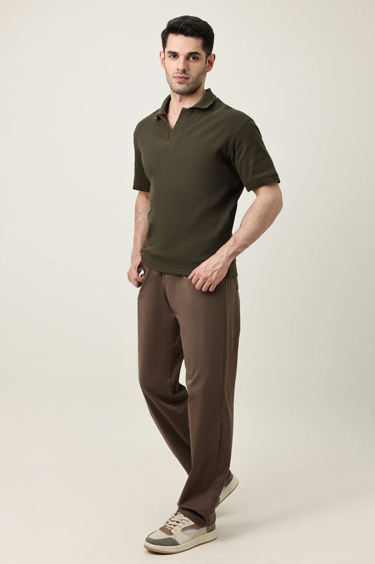 SMART FALL CASUAL BOTTOM-BROWN