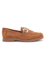 SUEDE SLIPONS-CAMEL