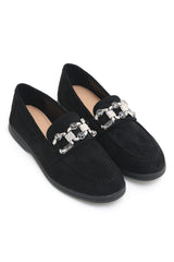 SUEDE SLIPONS-BLACK