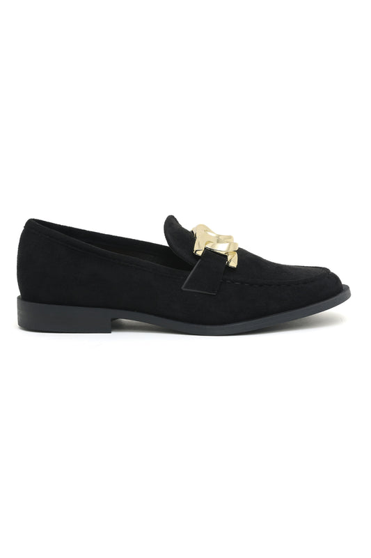 SUEDE SLIPONS-BLACK