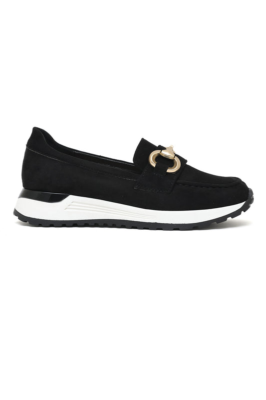 RIDER LOAFER – METAL LINK & SNEAKER SOLE-BLACK