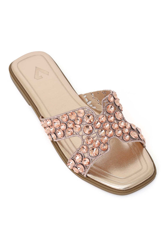 JEWEL TREAD SLIDE-CHAMPAGNE