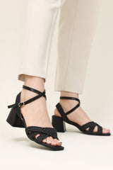 TRESSÉ TWIST HEEL-BLACK