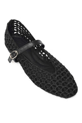 MESH TWIST FLAT-BLACK