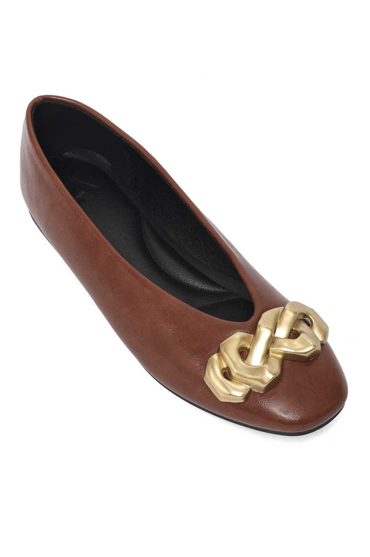 BOLD BALLERINA FLAT-CAMEL