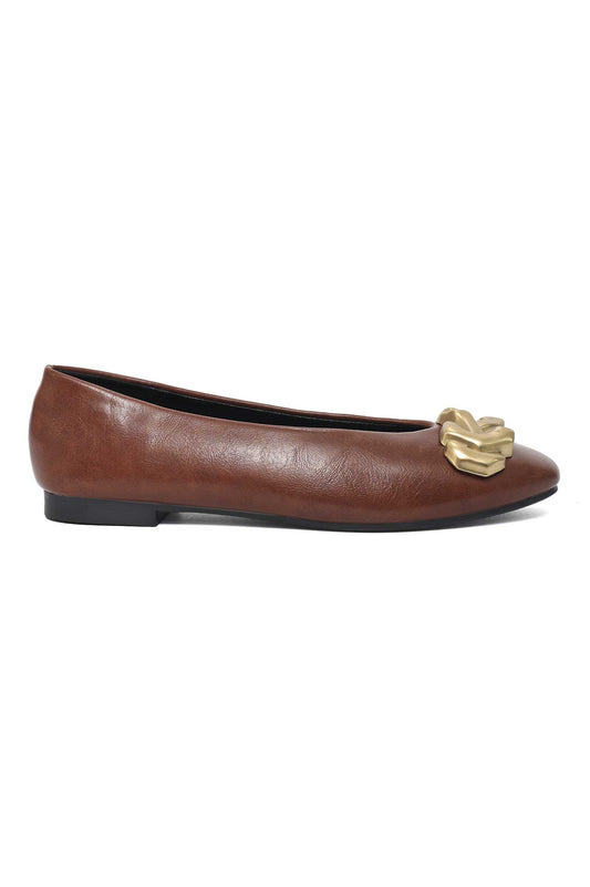 BOLD BALLERINA FLAT-CAMEL