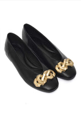 BOLD BALLERINA FLAT-BLACK