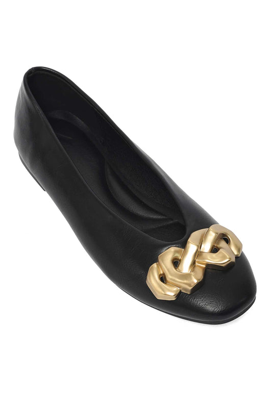 BOLD BALLERINA FLAT-BLACK