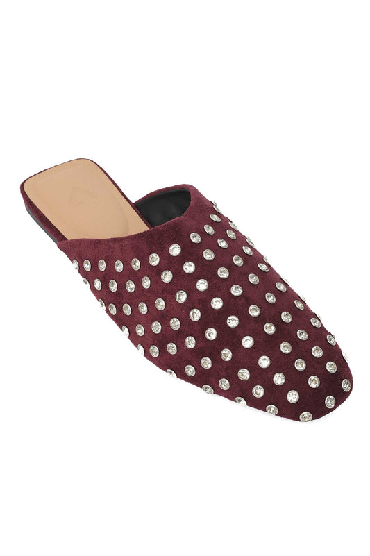 VELVET GEM MULE-BURGUNDY