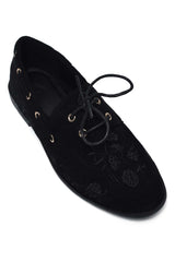 FLORÉA EMBROIDERED LOAFER-BLACK