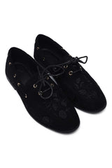 FLORÉA EMBROIDERED LOAFER-BLACK