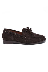 FLORÉA EMBROIDERED LOAFER-BROWN