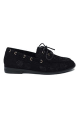 FLORÉA EMBROIDERED LOAFER-BLACK