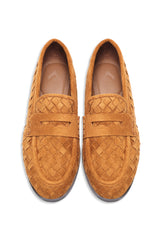 TUSCANY WOVEN PENNY LOAFER-CAMEL