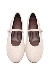 PROVENCE WOVEN MARY JANE FLAT-BEIGE
