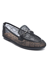 VENICE CRYSTAL MESH LOAFER-BLACK