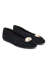 AURELIA GOLD ACCENT BALLERINA-BLACK