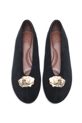 AURELIA GOLD ACCENT BALLERINA-BLACK