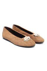 AURELIA GOLD ACCENT BALLERINA-CAMEL