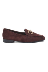 CHIC SUEDE LOAFERS-COFFEE