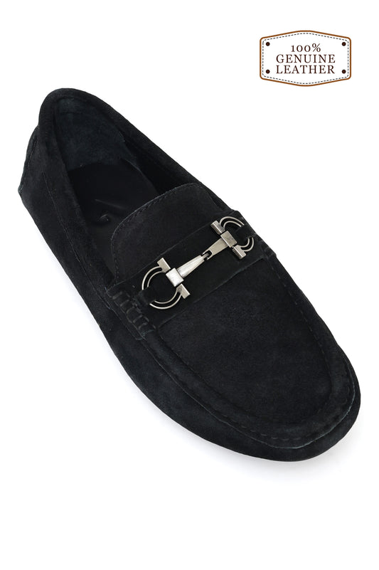VAULT LOAFER – SUEDE MOCCASIN-BLACK