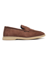 SUEDE STYLE WALKERS-BROWN