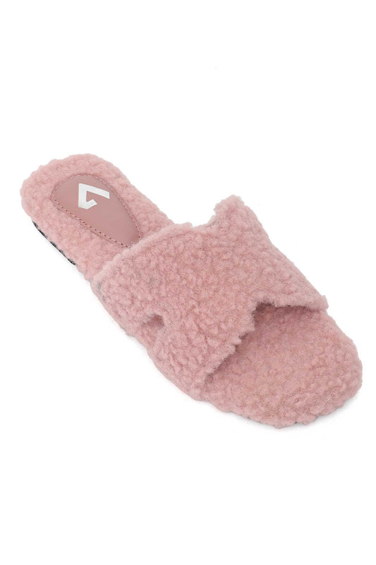CLOUDWALK FUR SLIDE-PINK