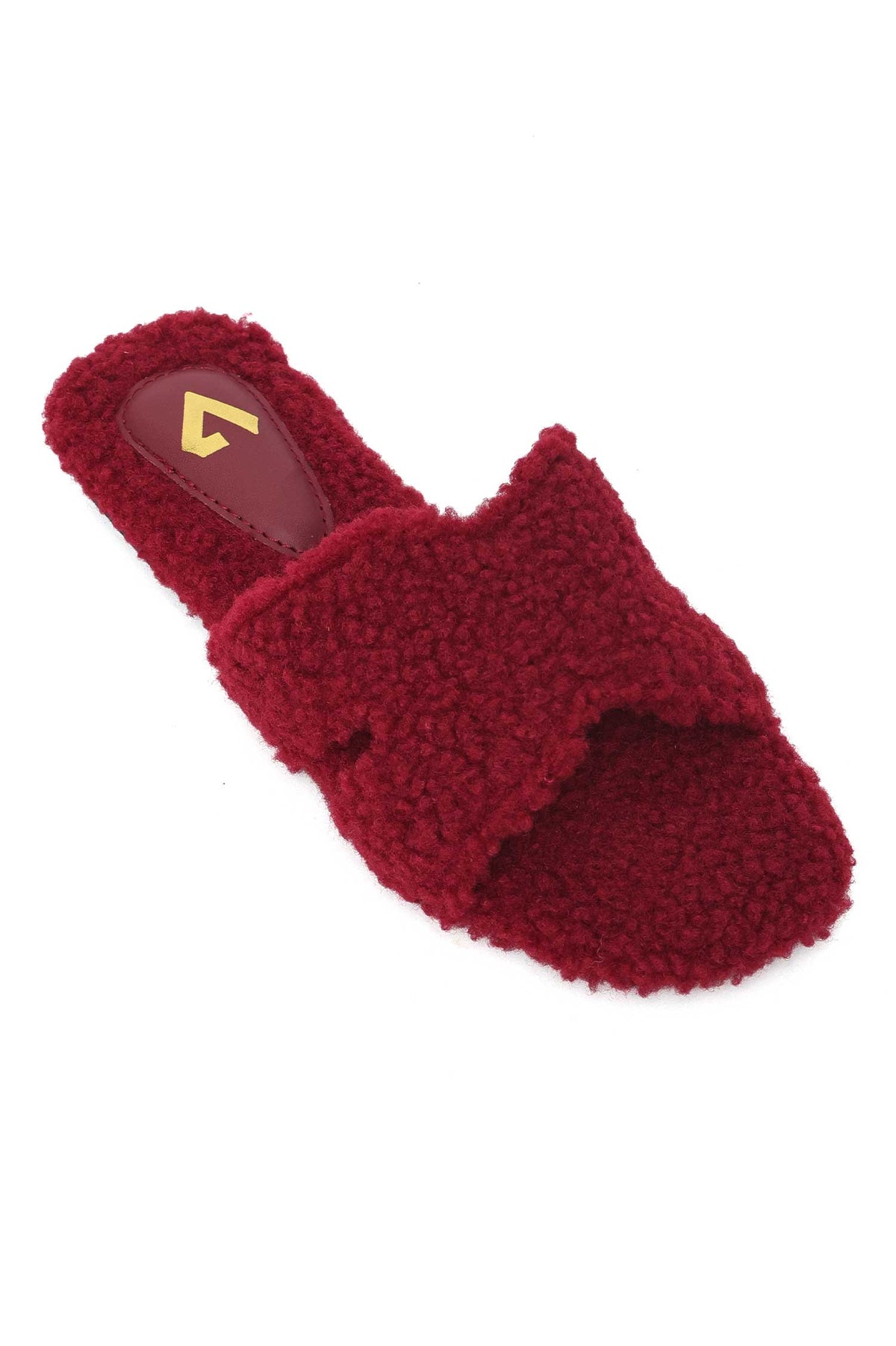 CLOUDWALK FUR SLIDE-MAROON