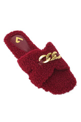 COCOON CHAIN SLIDE-MAROON