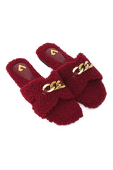 COCOON CHAIN SLIDE-MAROON