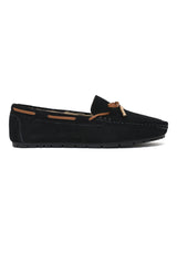 LUXEBOW PLUSH LINER MOCCASIN-BLACK