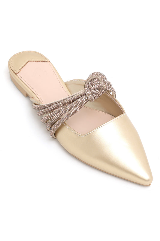 KNOTTED MULES-GOLD