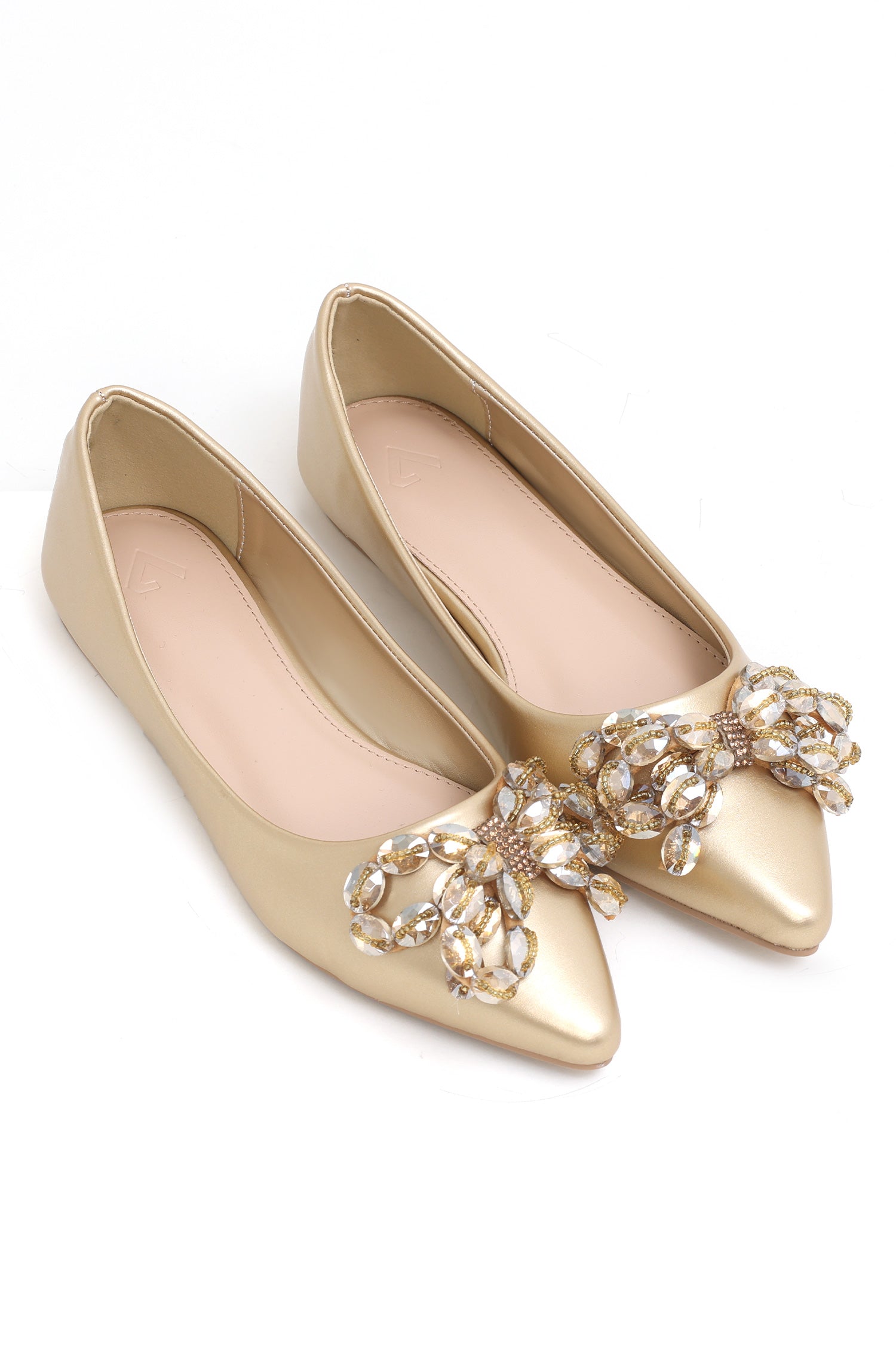 Gold best sale pumps ladies